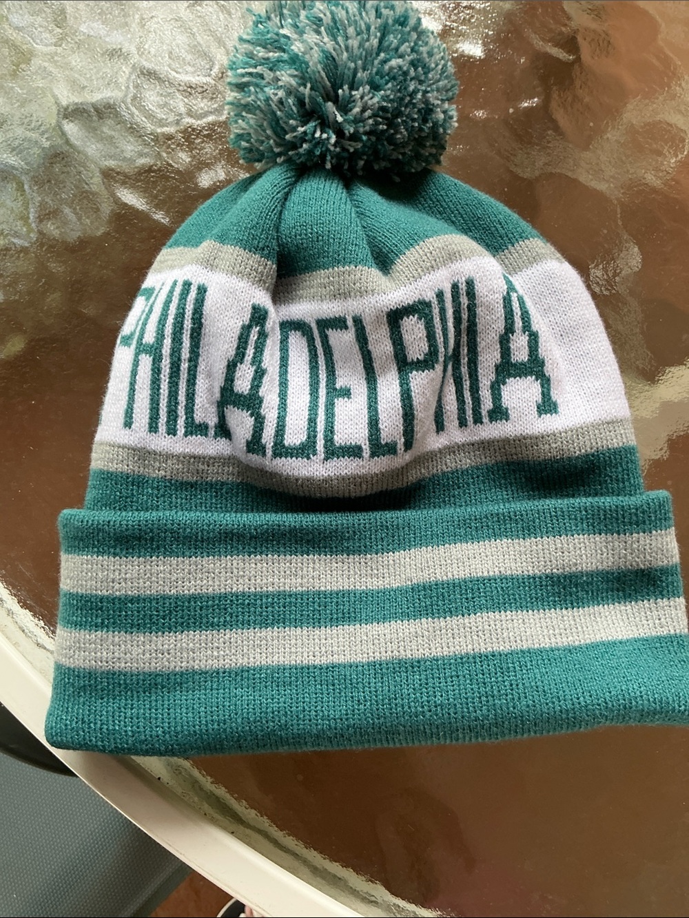 NFL Philadelphia Eagles Beasnie Hat With Pom NEW